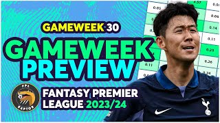 FPL GAMEWEEK 30 PREVIEW | BEST CAPTAIN FOR GW30? | Fantasy Premier League Tips 2023/24