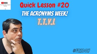 Celebrity Quick Lesson #20 T.T.Y.L??? What does it mean? Profile