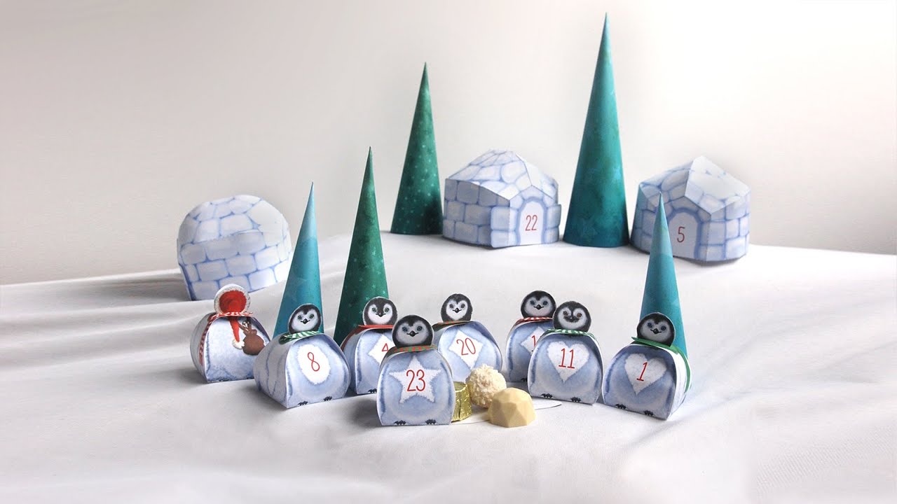 Advent Calendar Printable The Penguins Xmas Village YouTube