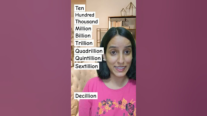 Ten, hundred, thousand, million, billion