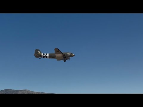 Douglas C-47 “That’s All, Brother” taking off from White Sands Regional Airport. April 18th, 2026