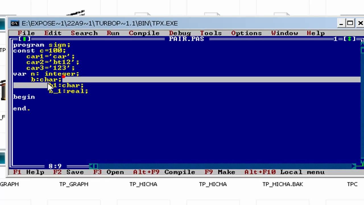 الدرس الأول:اول مثال في الباسكال لدورة الخوارزميات