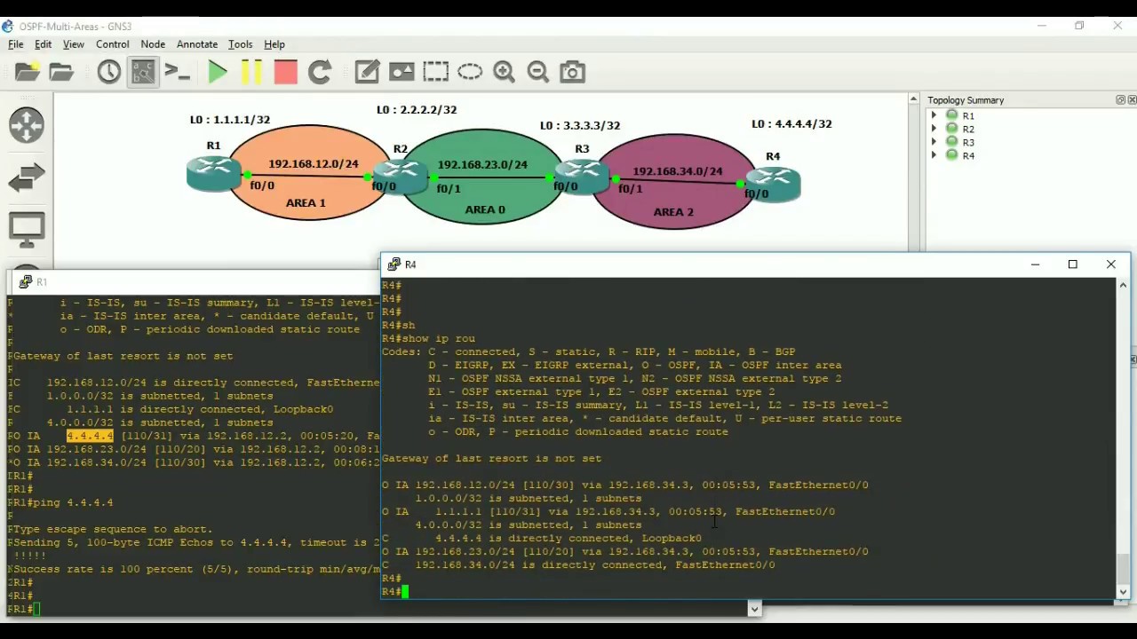 Ospf multi area configuration lab tamil youtube
