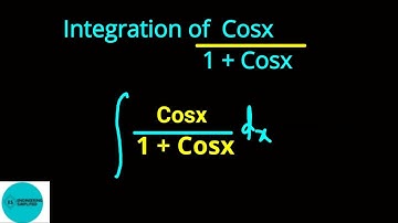 Integration of (Cosx)/(1+Cosx). #integration #maths #class12 #jee #neet #cuet #upsc #cosx #sinx