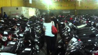 Depot of repossessed motorcycles in Manila.
