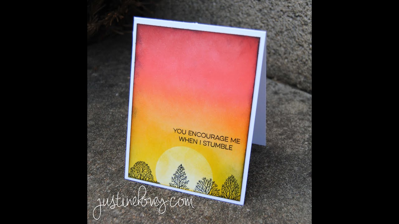 Distress Inks 101: Natural Backgrounds Sunrise