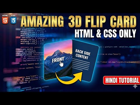 Create a Stunning 3D Flip Card Hover Effect using HTML & CSS