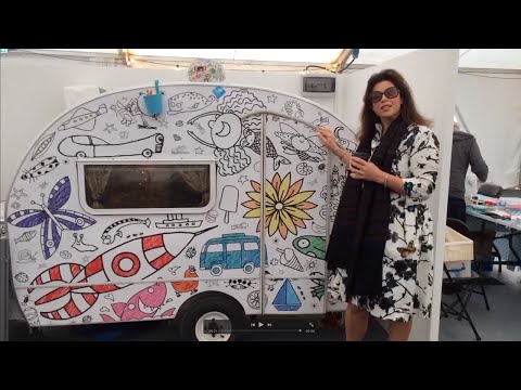 What is Kirstie Allsopp's secret to keeping calm in the Colour-in Caravan?