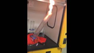 Lighting 500mL of butane gas on fire!