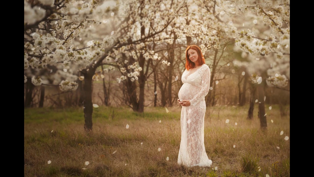 Sweet Spring - maternity photo with overlay