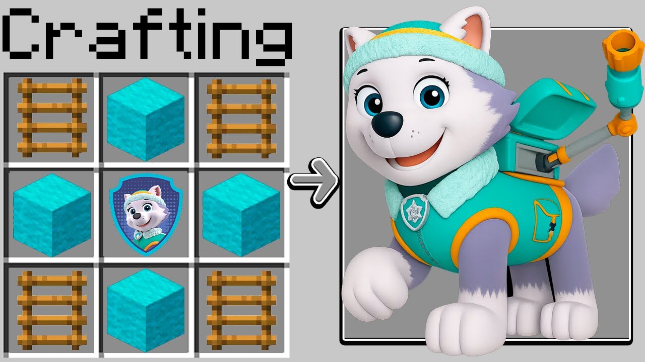 😱 ¿Cómo CRAFTEAR al Everest de Paw Patrol en MINECRAFT? CRAFT SECRETO