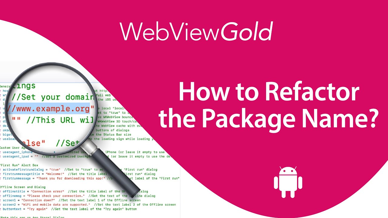 🎬 How to Rename the Package Name in Android Studio for WebViewGold 📲 Step-by-step guide