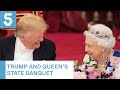 Queen and donald trump make speeches at state banquet  5 news