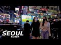 4k gangnam station early winter street fashion  saturday night  walking tour  seoul korea 2021