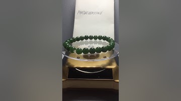 Chuỗi hạt đeo tay 8mm ngọc bích jade nephrite canada .