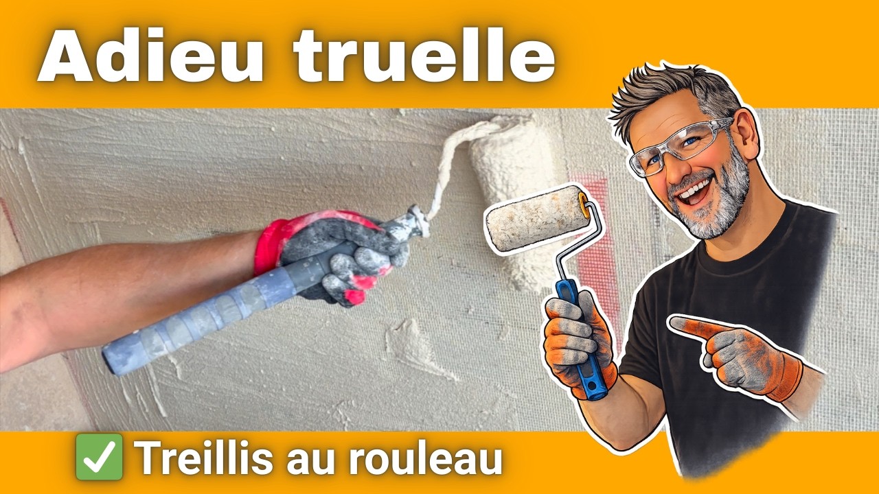 Enduire un mur en parpaing au rouleau