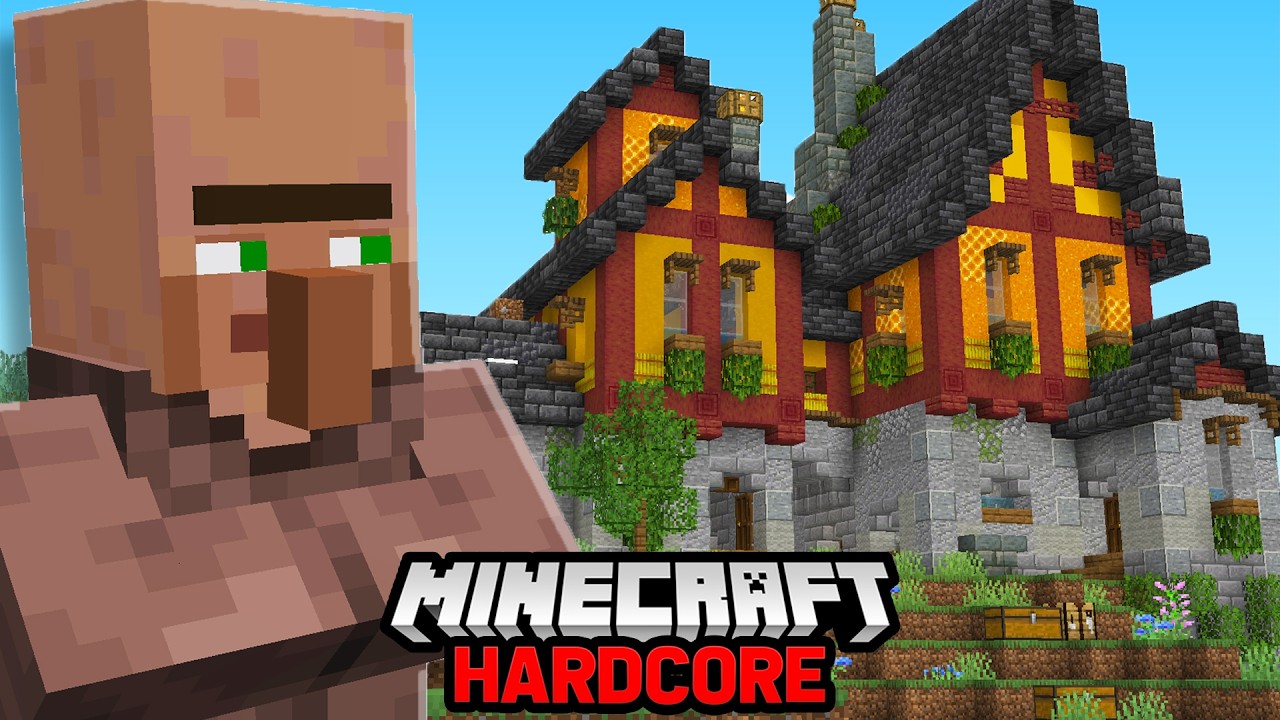 I Built the BEST Farm Base in Minecraft Hardcore - YouTube