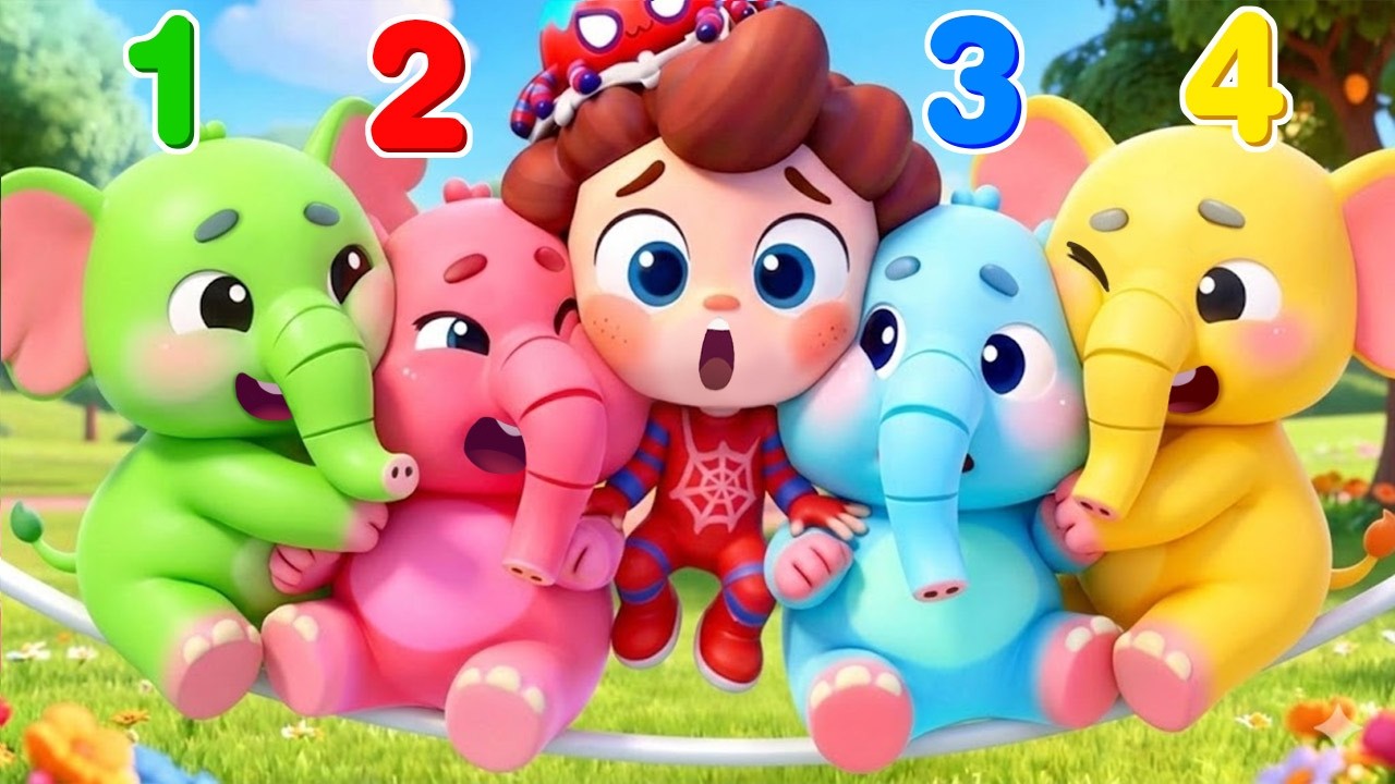 One Elephant Went Out To Play | Learn Numbers | Superhero Song | Nursery Rhyme & Kids Song | BabyBus