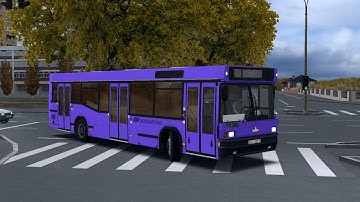 Omsi2. Поездка на автобусе г.Речица МАЗ-104.021 ЕС 6273 по 127 маршруту на карте Чистогорск