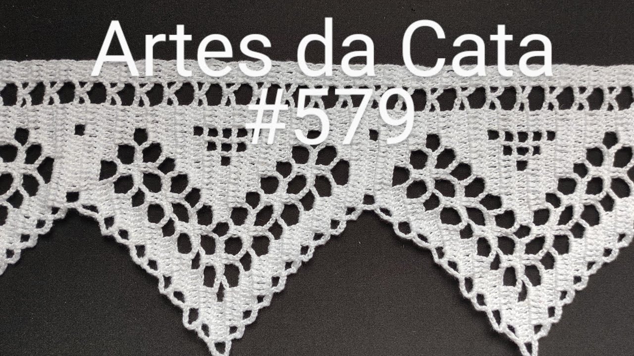 Bico em crochê #579 parte 01/02 #artesdacata #bicodecroche #panodepratocombicodecroche #diy