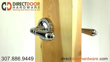 Emtek Turino Lever with Rope Rosette in Polished Chrome