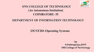 Page replacement|Operating Systems|SNS Institutions
