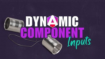 Use inputs to pass data to dynamically created Angular components
