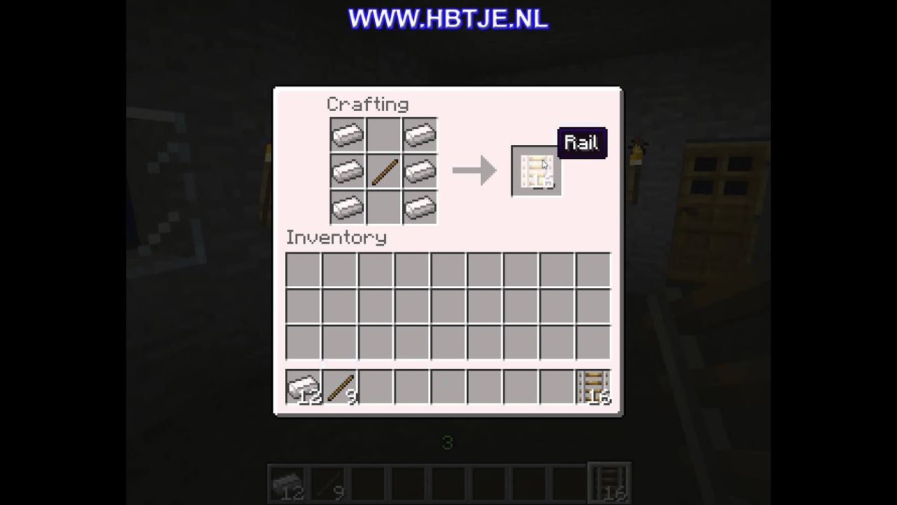 How to create rail in minecraft - YouTube