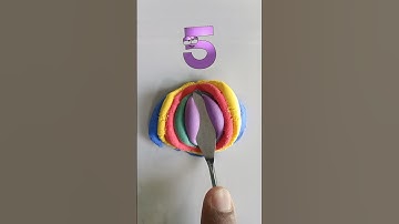 Guess the colour of Numberlore ?? (1 to 5) #guessthecolour #satisfying #colormixing #art #clayart