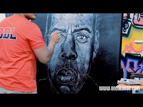 Jay-Z Magna Carta Painting by E  Andaluz (On Da Loose)