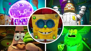SpongeBob Battle for Bikini Bottom Rehydrated - All Bosses (NO DAMAGE) + Cutscenes \& Ending