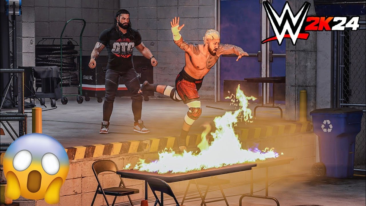 Roman Reigns Returns and Destroys Solo Sikoa at Backstage - WWE 2K24 Gameplay