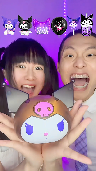 Purple Emoji Food Challenge ASMR 🥵Kuromi #asmr #mukbang #funny #sanrio