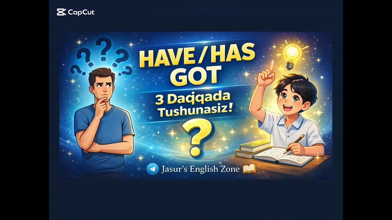 Have has got mavzusi beginnerlar uchun videoyimizni davomi  #english #ingliztili0dan #have/hasgot 