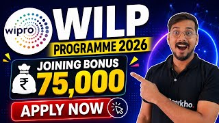 Wipro WILP 2026 Hiring 🔥 | ₹75K Bonus + 6 LPA Job | Full Details Explained| Apply Now