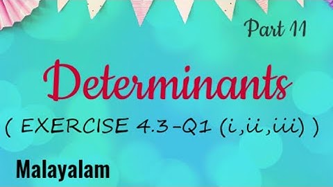 Exercise 4.3|Determinants|Area of triangle|Class12|Maths|Malayalam