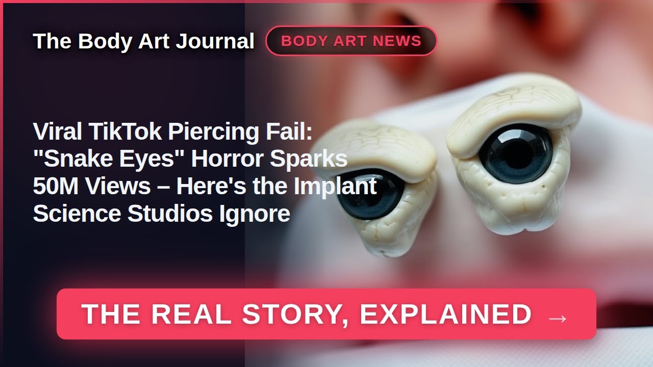 Viral TikTok Piercing Fail: "Snake Eyes" Horror Sparks 50M Views – Here's the Implant Science Studios Ignore