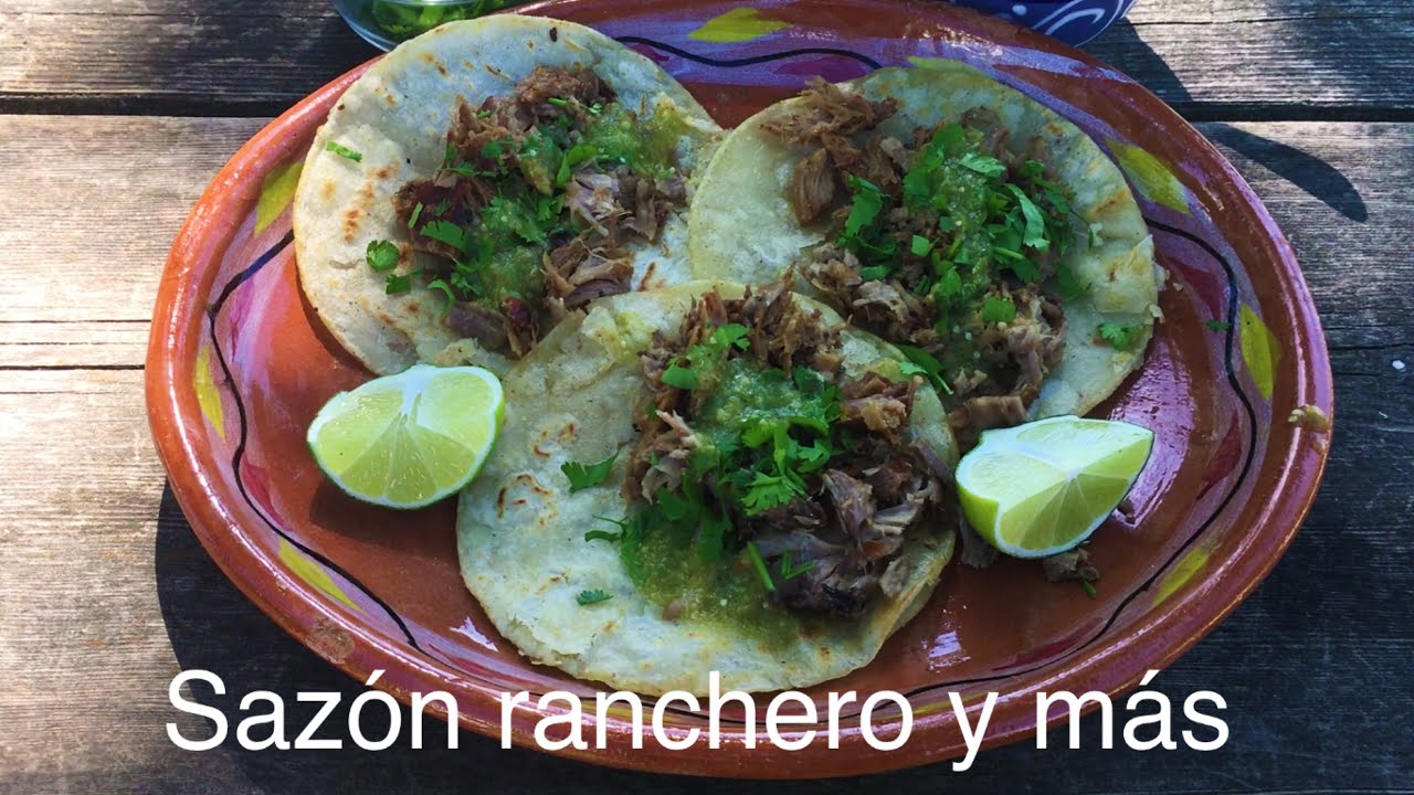 barbacoa de cerdo /para tacos con sazón ranchero. - YouTube