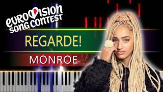 Monroe - Regarde ! 🇫🇷 France (Eurovision 2026) [piano tutorial + sheet piano]