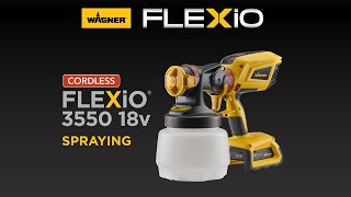 Wagner FLEXiO 3550 18V Cordless Paint Sprayer Spraying