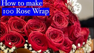 100 Rose Bouquet Wrap