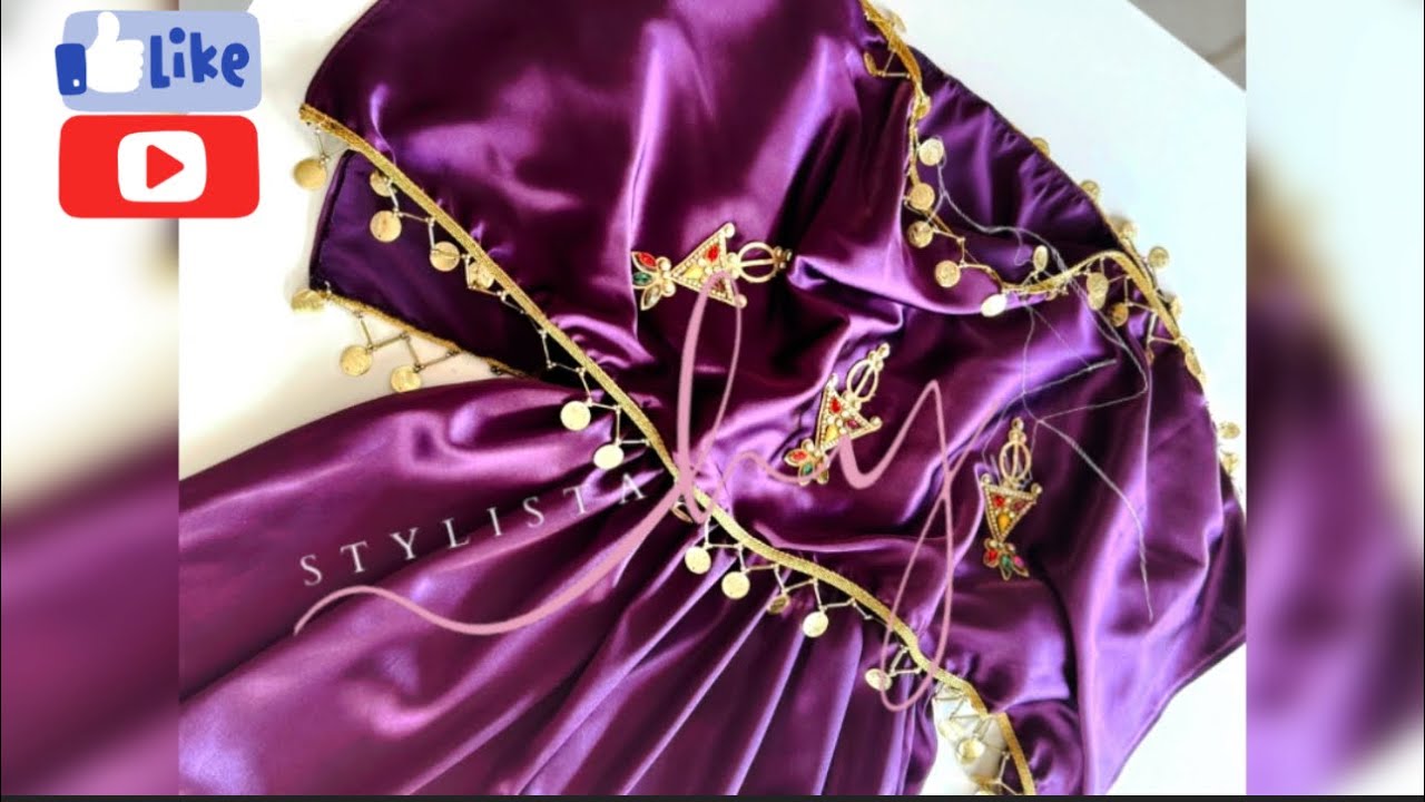 تفصيل وخياطة موديل ملحفة شاوية او لباس تقليدي شاوي |يناير2024 