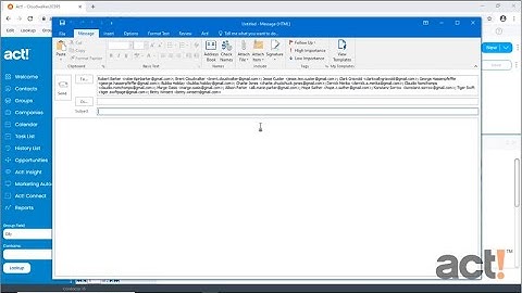 Act! CRM Classic Training Video: Communicating With Groups