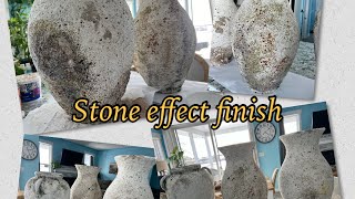 Stone effect aged vessels | Aging shiny or unwanted jars or vessels