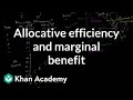 Allocative efficiency and marginal benefit | Microeconomics | Khan Academy