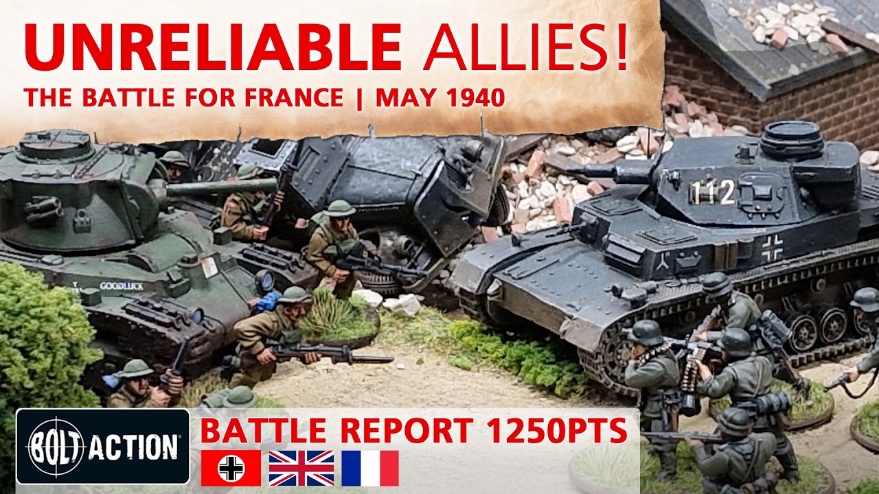 Germans vs British Expeditionary Force (BEF) Bolt Action Battle Report 3rd Edition 1250pts