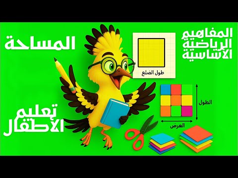 مساحة المربع والمستطيل رحلة الإكتشاف بالعد والتلوين المفاهيم الرياضية الأساسية الدرس الأول