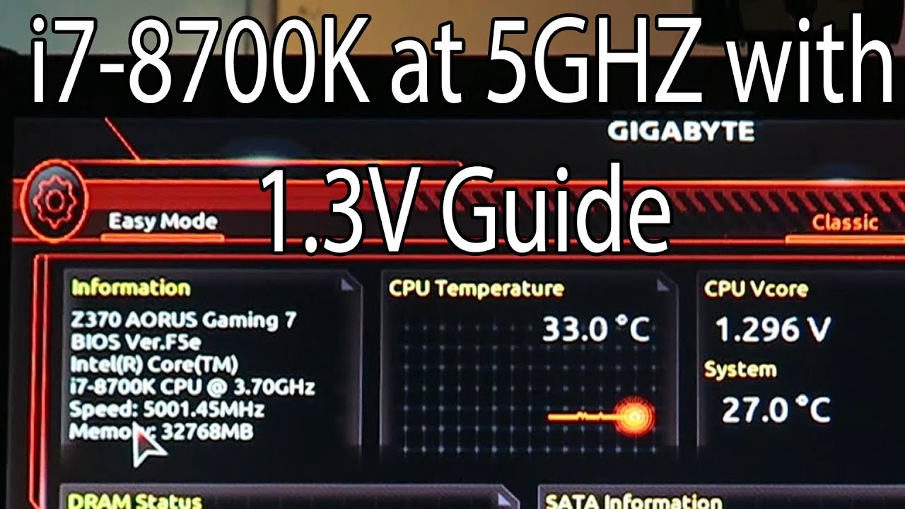 I7-8700K 5GHZ on a Aorus Gaming 7 Benchmark with a GTX