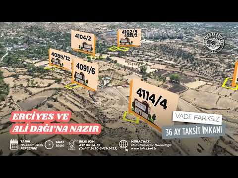 TALAS BELEDİYESİNDEN GÖZDE LOKASYONLARDA VİLLA PARSELİ FIRSATI