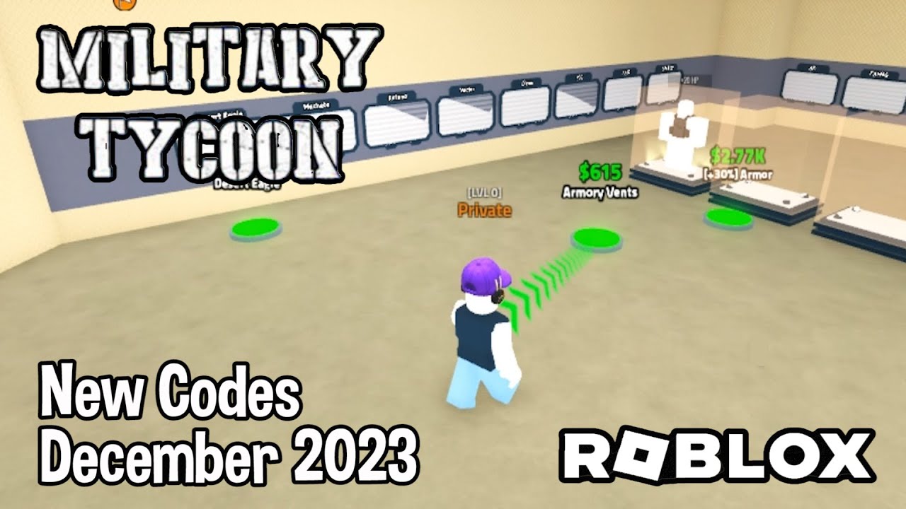 Military Tycoon Codes For December 2023 - Roblox